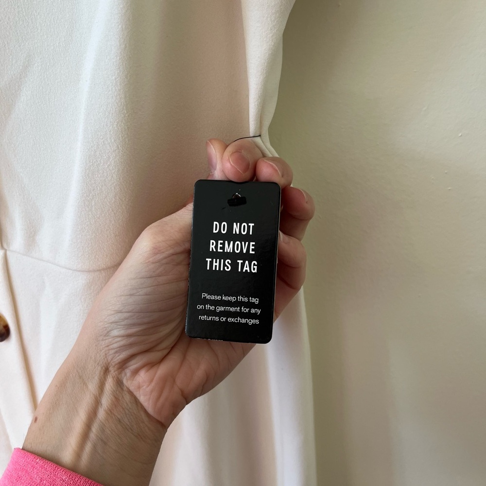 Express White Button-Front Mini Dress - Picture 5 of 6